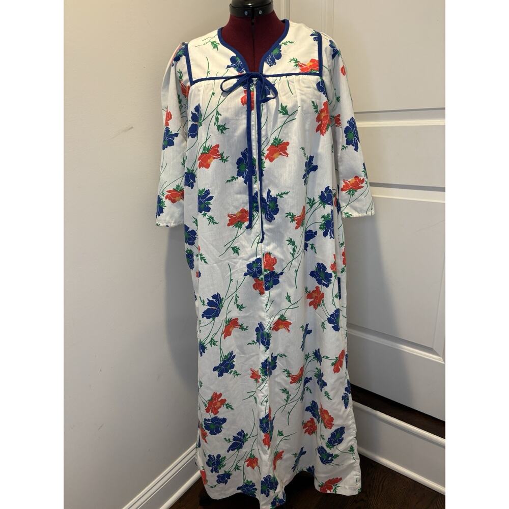 Vintage, 70’s, Floral House Dress, House Coat, Lord And Taylor, S